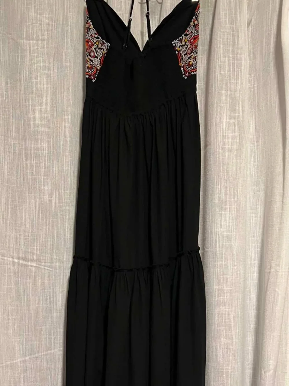 Abercrombie & Fitch Maxi Dress Spaghetti Straps Embroidered Size S